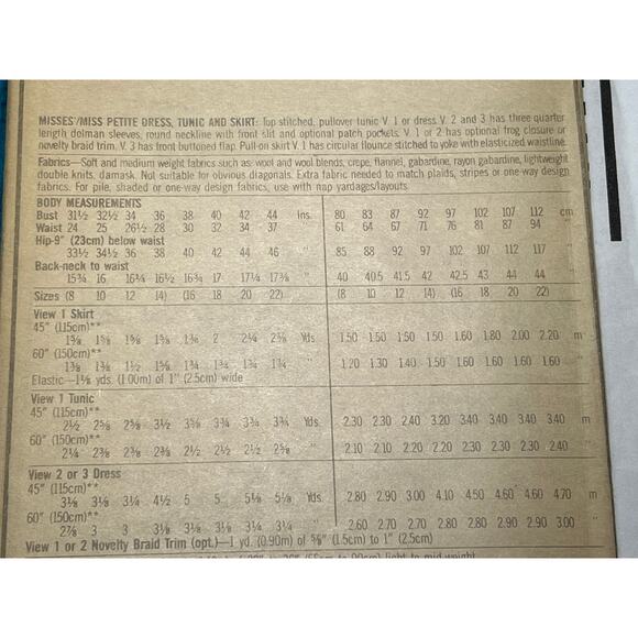 Reader Mail Sewing pattern 5755 Coat dress Drop waist skirt size 8-14 - Picture 5 of 6